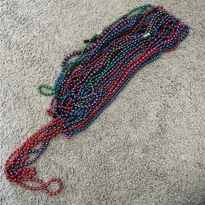19 bead necklaces red purple blue green black pink